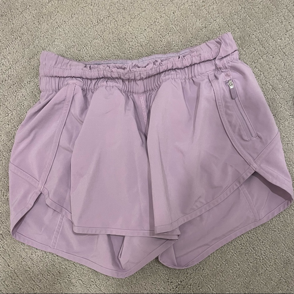 Lululemon track that short, lavender/purple.